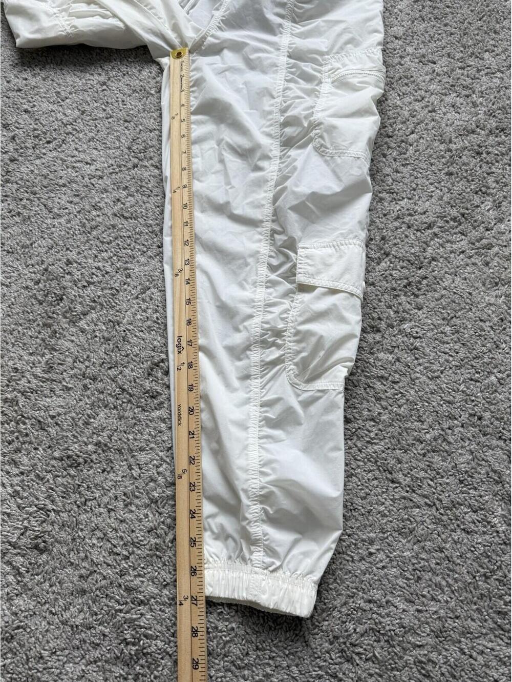 Athleta Women’s Sz 4 Parachute Cargo Pants White Relaxed Lightweight Utility - Picture 7 of 8